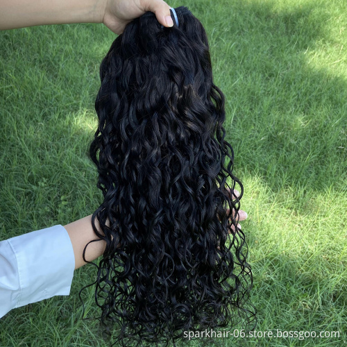 Raw Indian Hair 3Bundles Directly From India Virgin Water Wave 100% Human Hair Weave Unprocessed Cuticle Aligned Hair Extensions